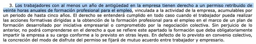 Artículo 23.3 del Estatuto de los Trabajadores