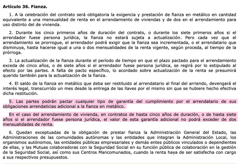 Artículo 26 LAU | BOE 