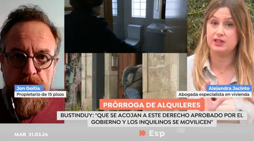 Ambos personajes dando su opinión- 'Espejo Público'.