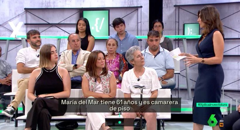 La mujer contando su experiencia en el programa- 'La Sexta Xplica'.
