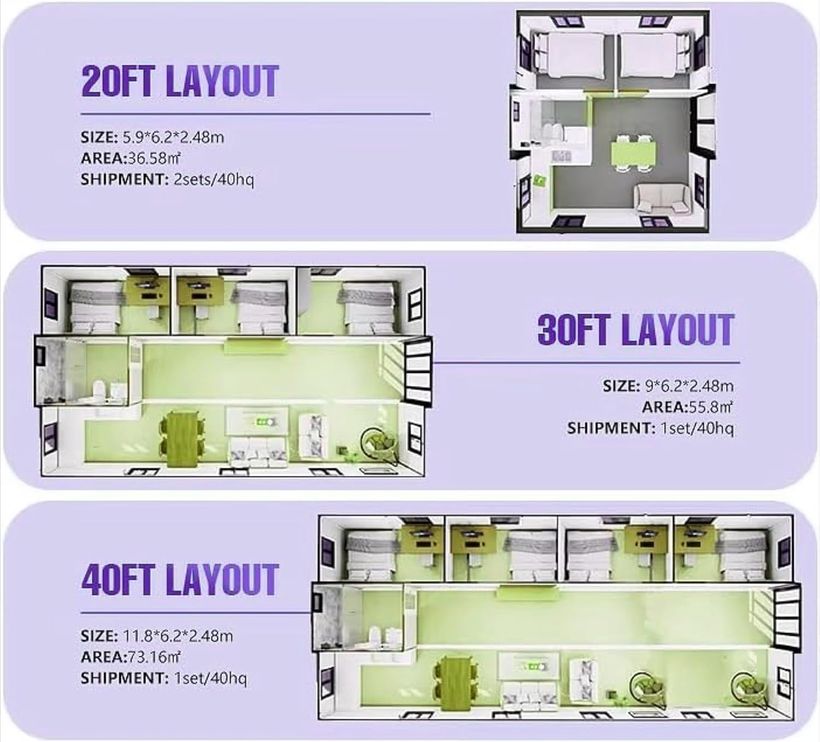 distribucion de la casa prefabricada