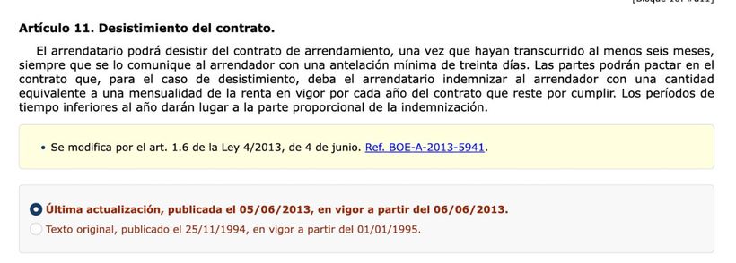 Artículo 11 de la Ley de Arrendamientos Urbanos