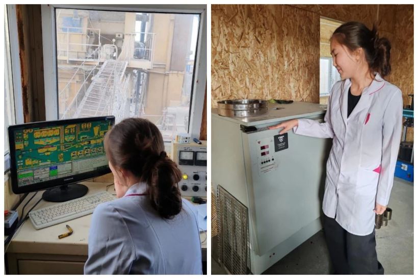 estudiante creando ecoasfalto