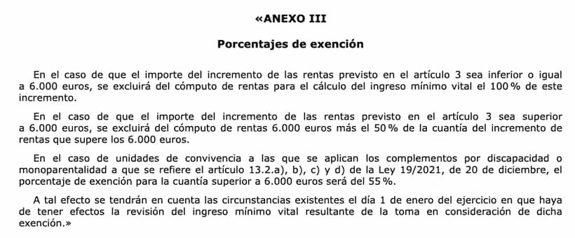 Anexo III del Real Decreto 240/2026