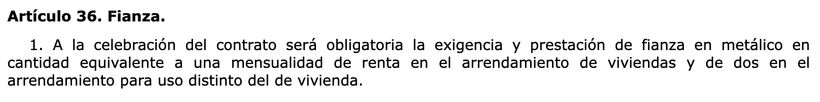Artículo 36.1 LAU | BOE