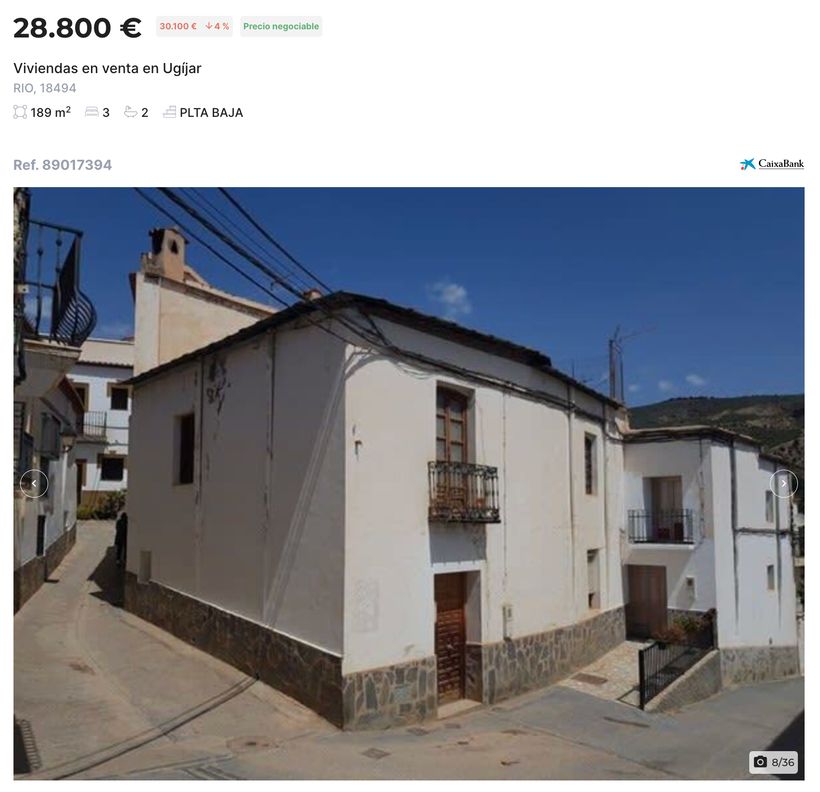 Anuncio de la casa en venta de CaixaBank