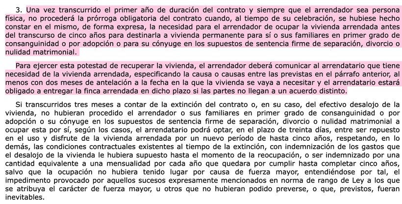 Artículo 9.3 LAU | BOE 