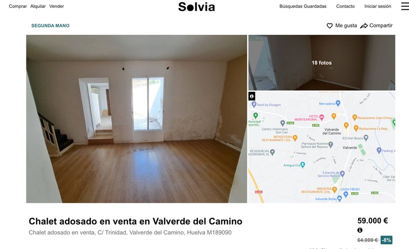 Anuncio de la casa en venta