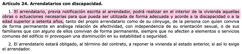 Artículo 24 LAU | BOE 