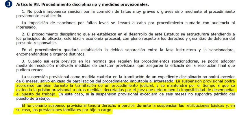 captura del articulo 98.3 del estatuto del empelado publico