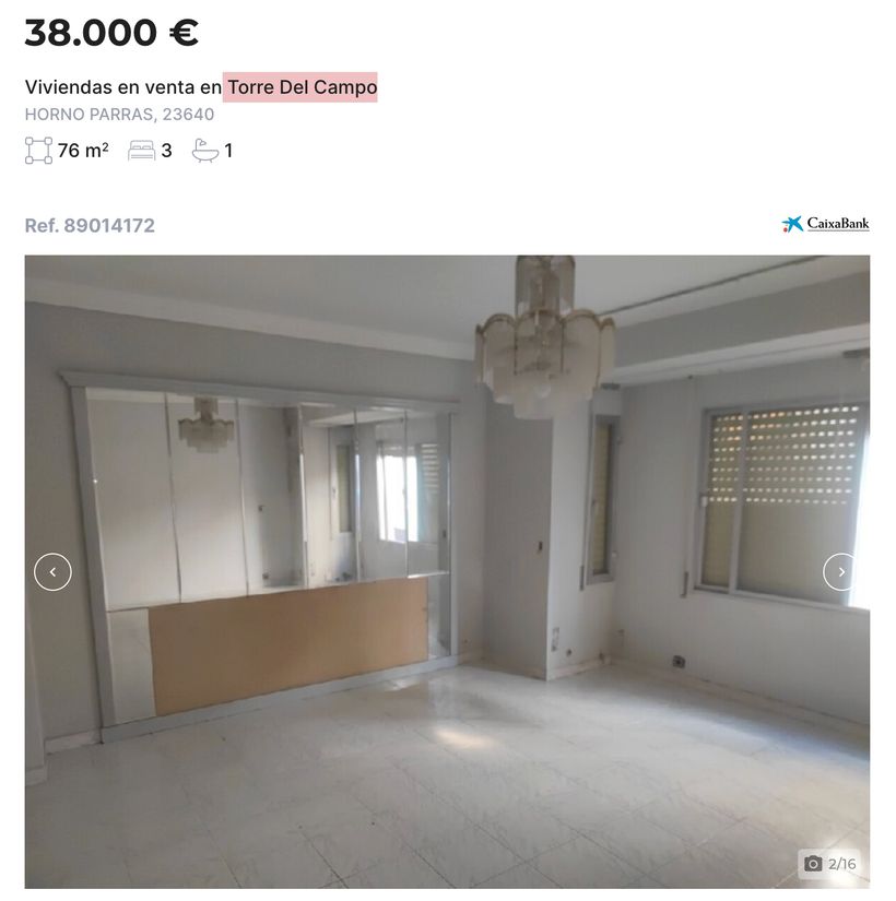 Anuncio de la vivienda en venta de CaixaBank
