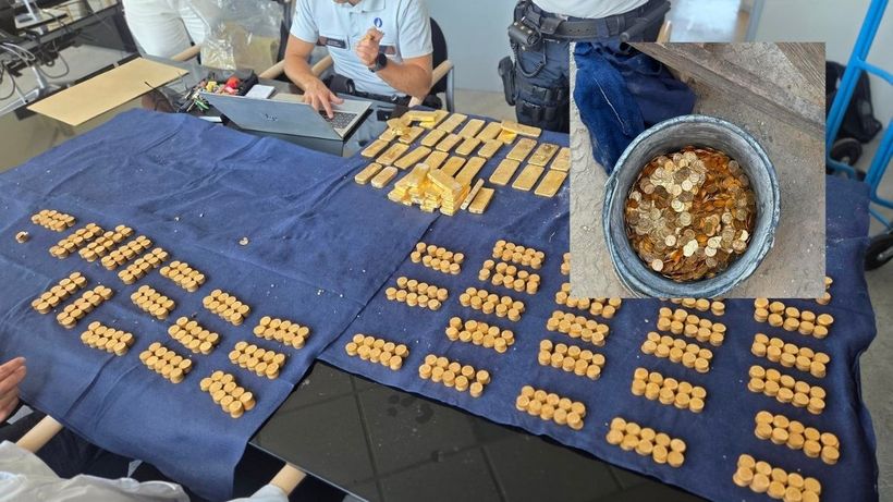 Recolección del oro encontrado en Flandes