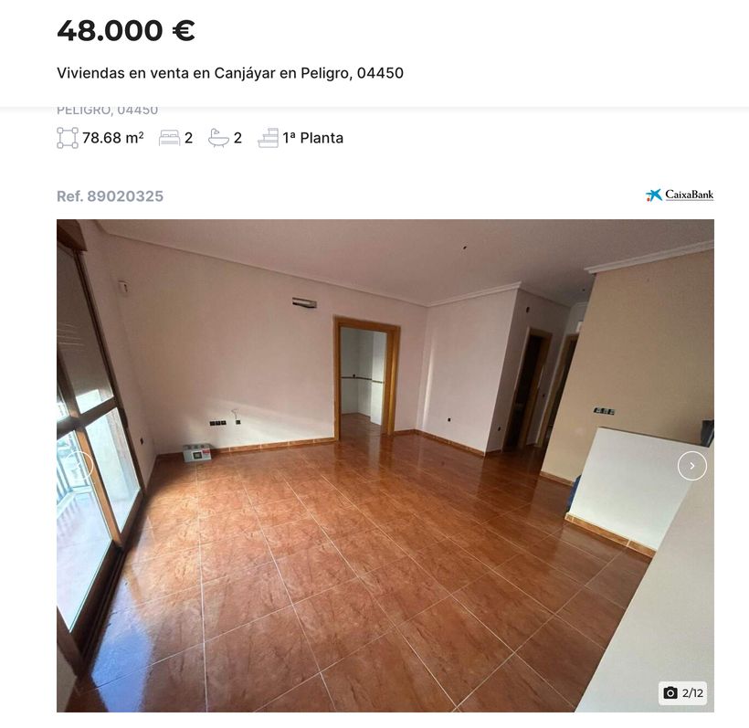 Anuncio de la vivienda a la venta de CaixaBank