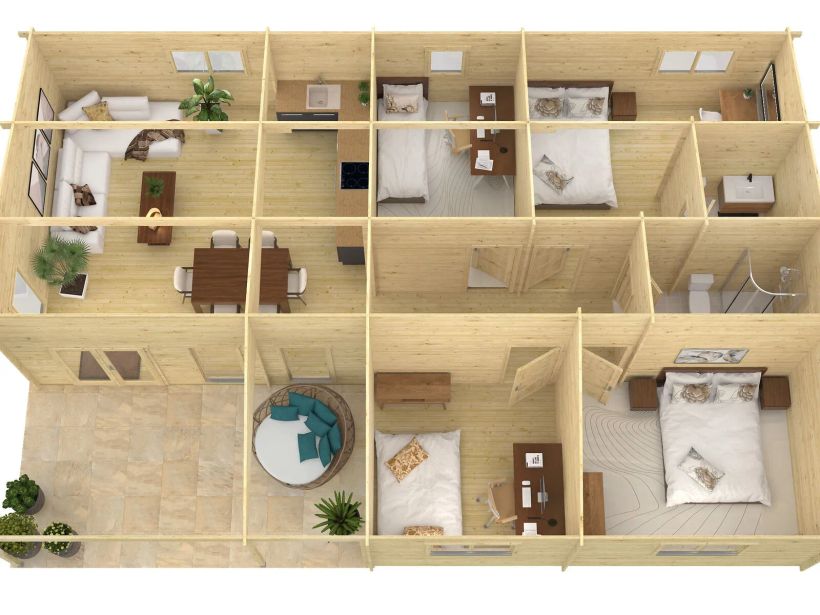 Distribución de la casa prefabricada