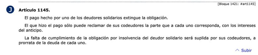 Artículo 1145 del Código Civil