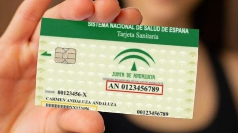Muestra de una tarjeta sanitaria