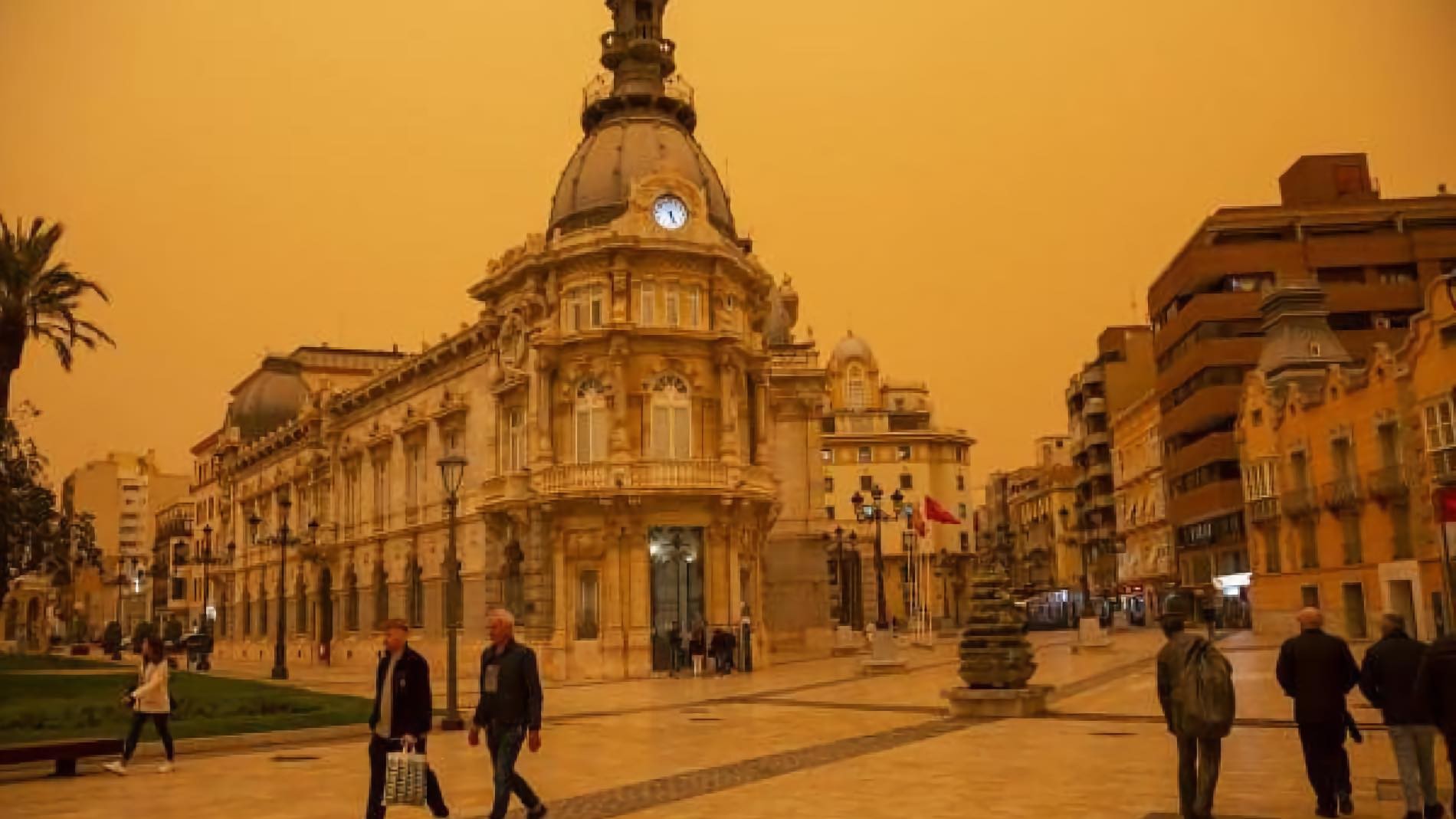 temporal de calima y lluvia de barro en España