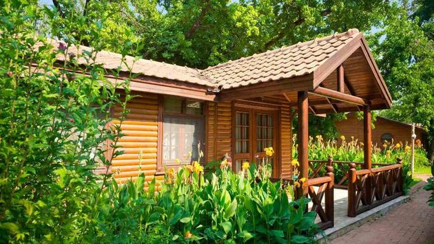 Una casa prefabricada de madera