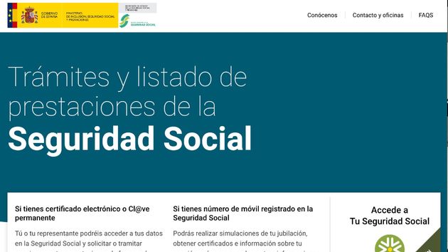 Listado de prestaciones de la Seguridad Social