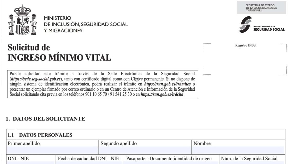 Formulario solicitud Ingreso Mínimo Vital Formulario Ingreso Mínimo Vital