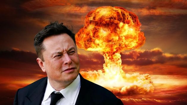 Elon Musk y billetes de dólares y cheque de estímulo