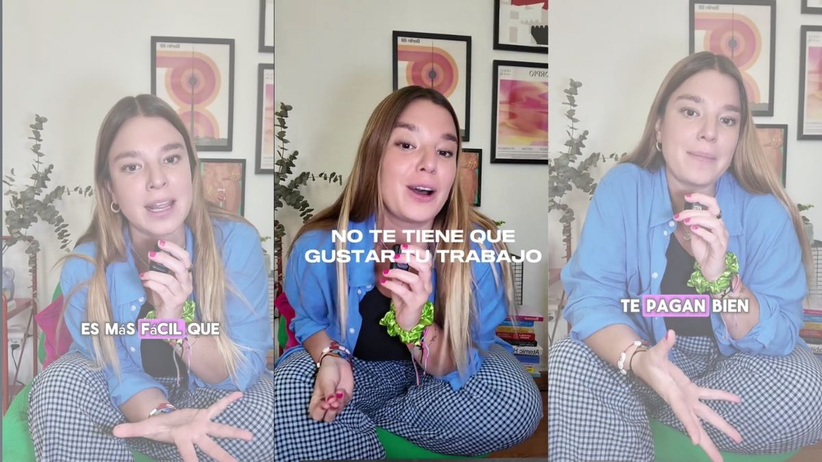 La usuaria de Tiktok durante su vídeo. Usuaria de Tiktok.