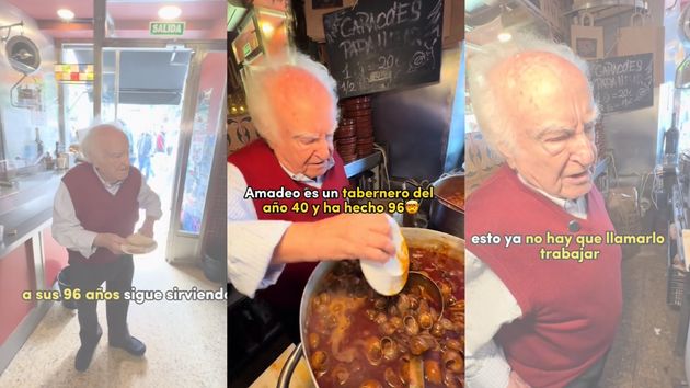 Amadeo, de 96 años, el hostelero más longevo de España sigue trabajando: “no soy camarero, soy tabernero”
