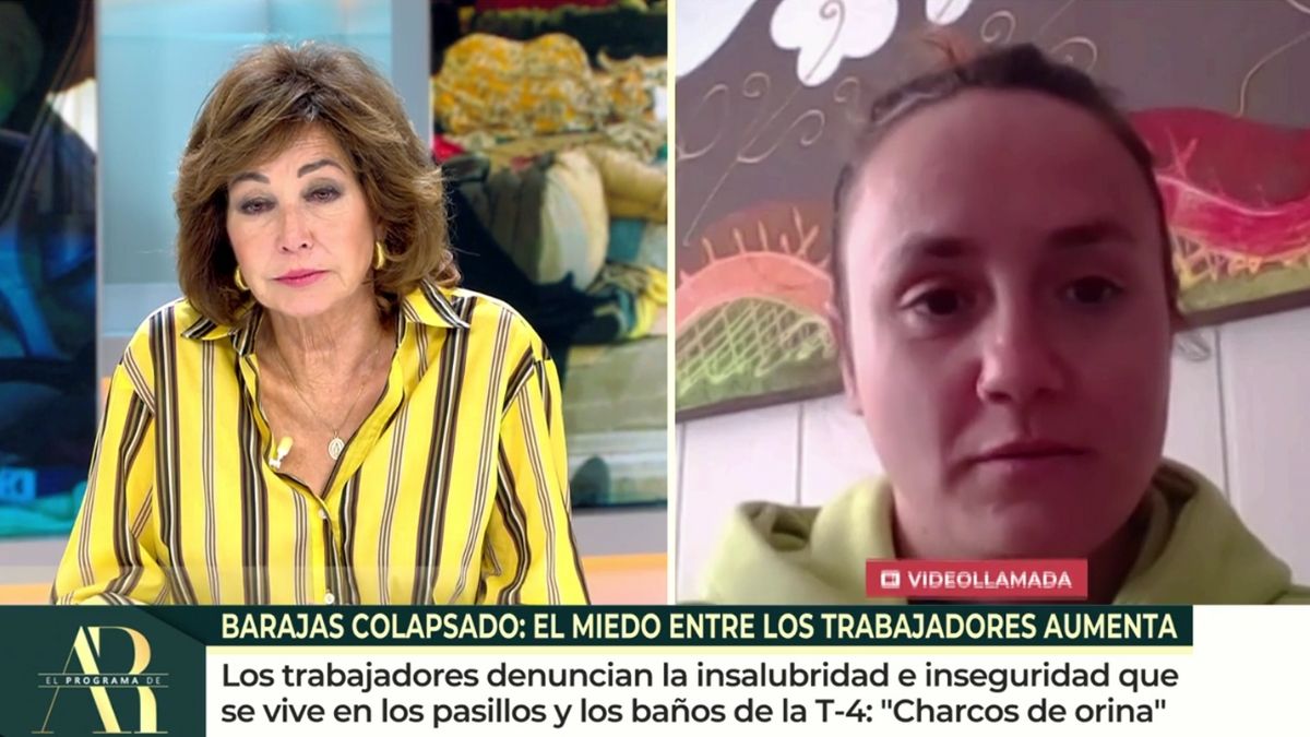 Amor Andrés durante la entrevista con Ana Rosa Quintana. Amor Andrés y Ana Rosa