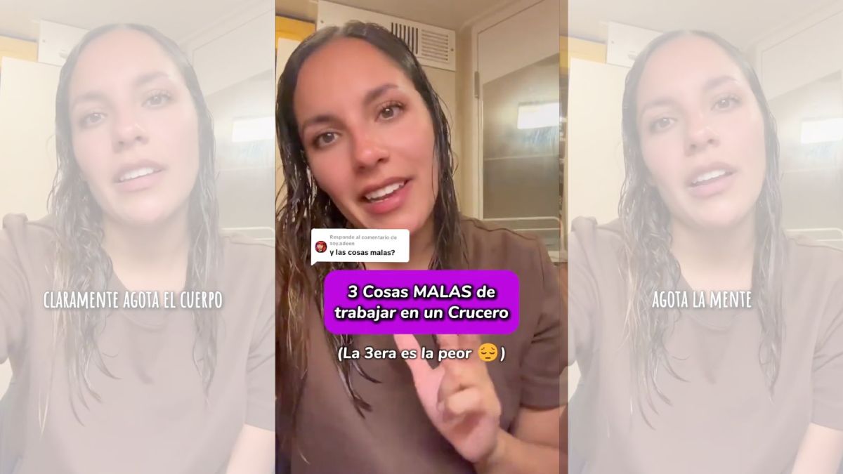 Aldana López, trabajadora de un crucero Aldana López, trabajadora de un crucero