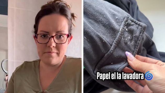 Estela Moreno, experta en limpieza: "Frota la ropa con un estropajo nuevo para quitar los restos de papel en segundos"
