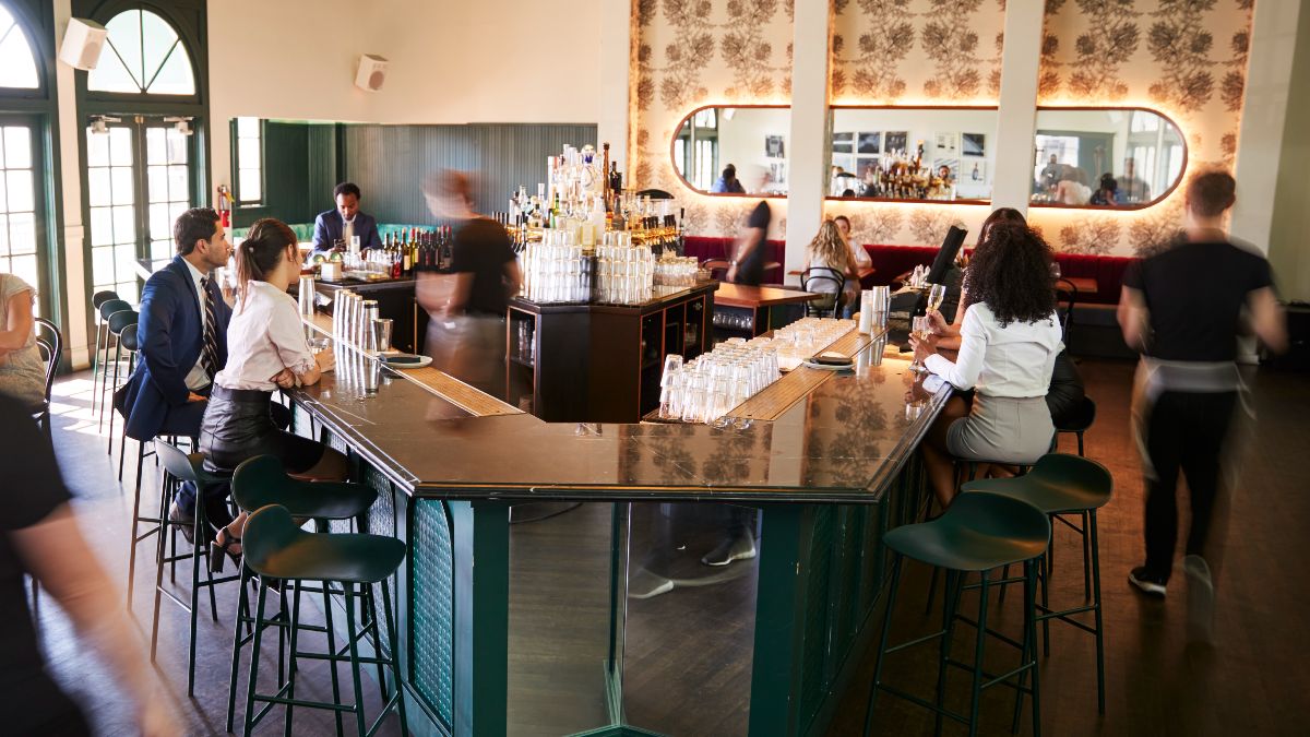 Una cafetería moderna Una cafetería moderna