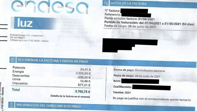 FACUA avisa de que Endesa está enviando recibos atrasados de 2023 aunque la ley los considera prescritos