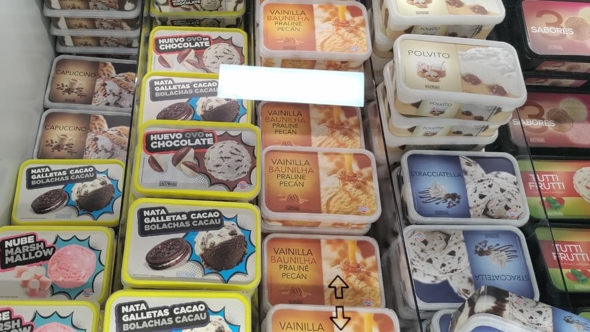 Vitrina de helados de Mercadona vitrina helados mercadona