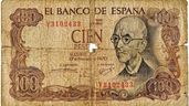 Billete de 100 pesetas