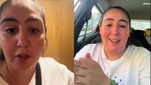 La creadora de contenido durante el video