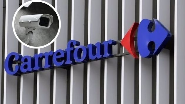 Carrefour y cámara de seguridad