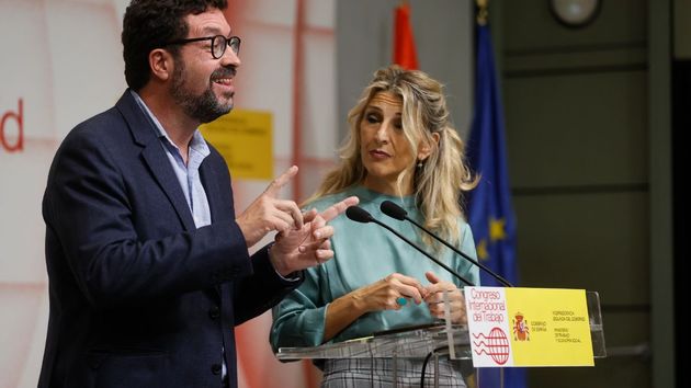 Joaquín Pérez Rey junto a Yolanda Díaz