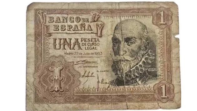 Billete de 1 peseta de 1953
