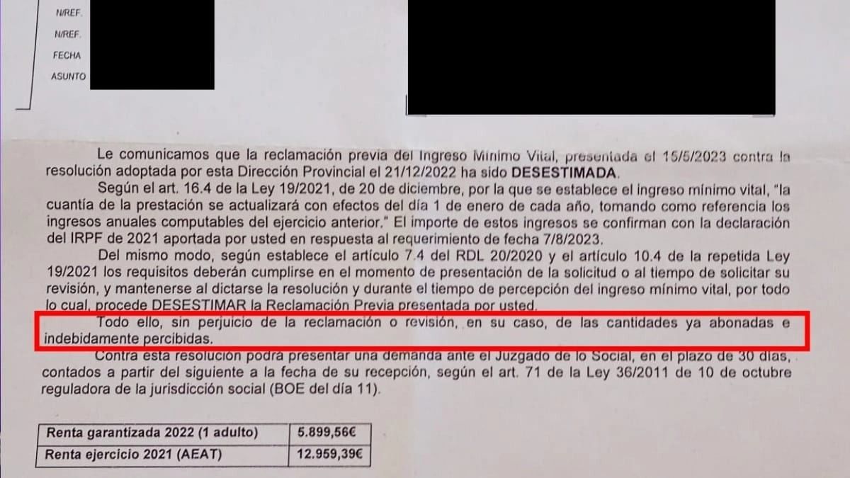 Carta exigiendo devolución Ingreso Mínimo Vital Carta exigiendo devolución Ingreso Mínimo Vital