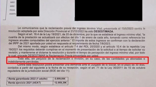 La Seguridad Social quita el Ingreso Mínimo Vital a una mujer con discapacidad, le exigen devolver 4.953,85 euros y la justicia les obliga rectificar