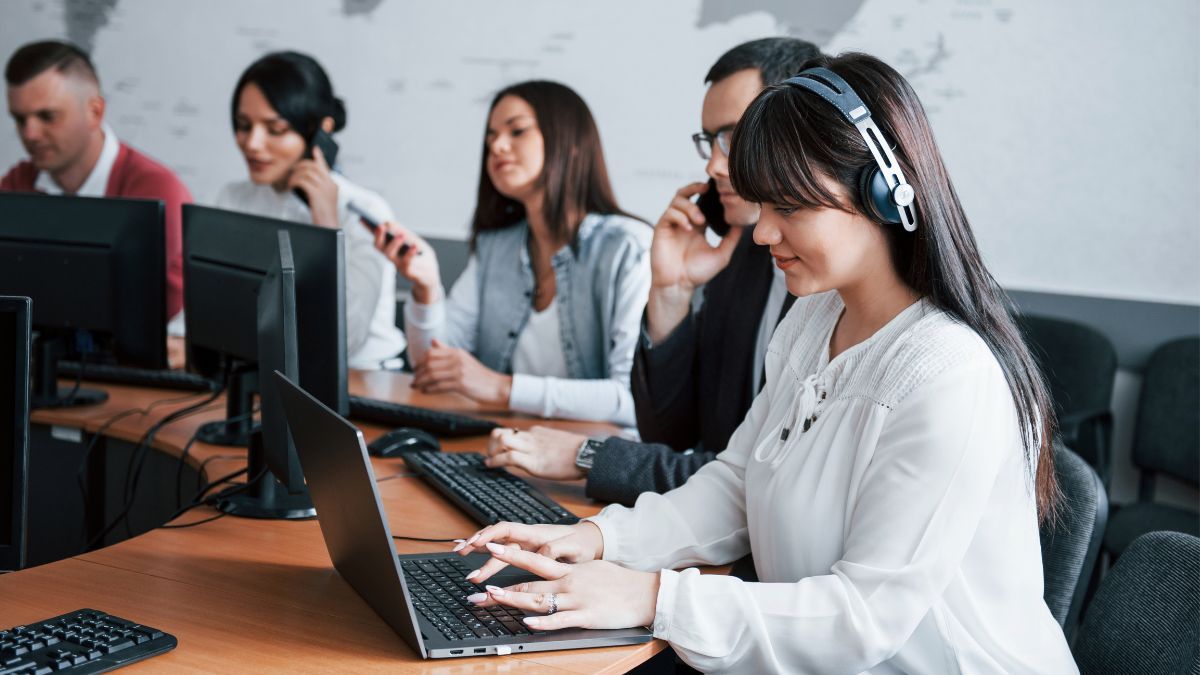 Teleoperadores de un call center
