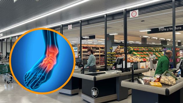 Una empleada de Mercadona logra una incapacidad permanente con una pensión vitalicia de 1.183,84 euros después de sufrir una lesión en el talón