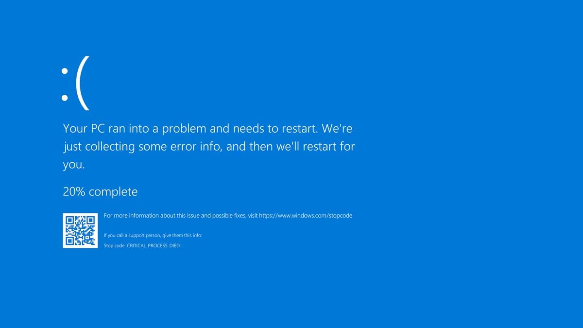 La pantalla azul de la muerte en Windows 10 La pantalla azul de la muerte en Windows 10