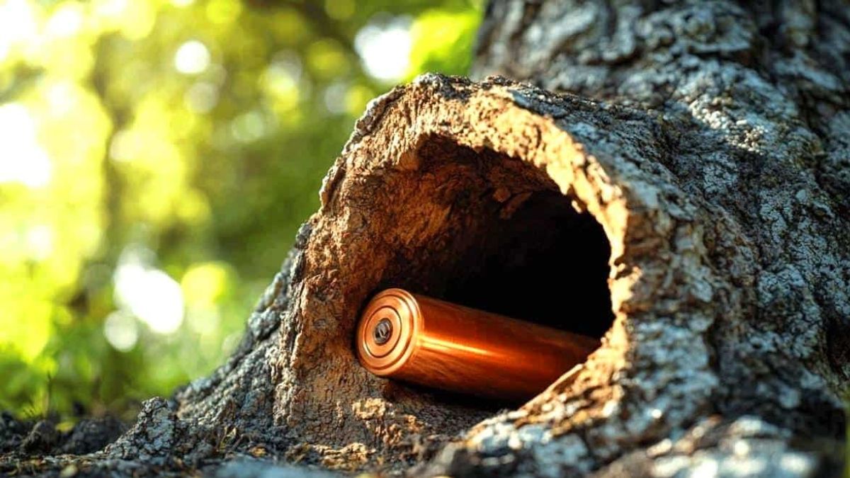 Cilindro dentro de un árbol Cilindro dentro de un árbol