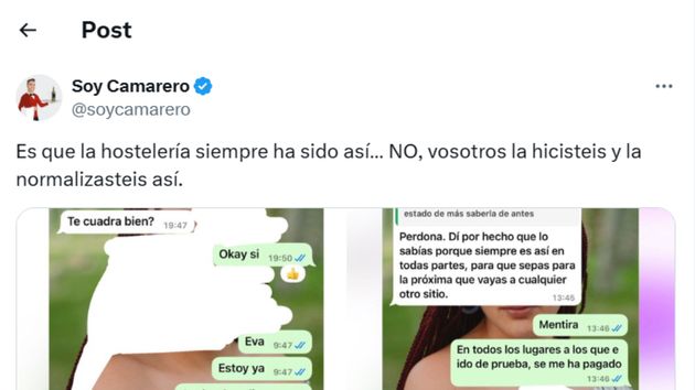 Le dicen que las horas de prueba que ha trabajado “no se pagan” y acaba sacándole los colores al empresario