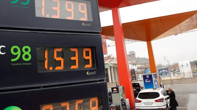 Lista de precio de una gasolinera de España