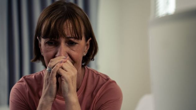 Una mujer triste