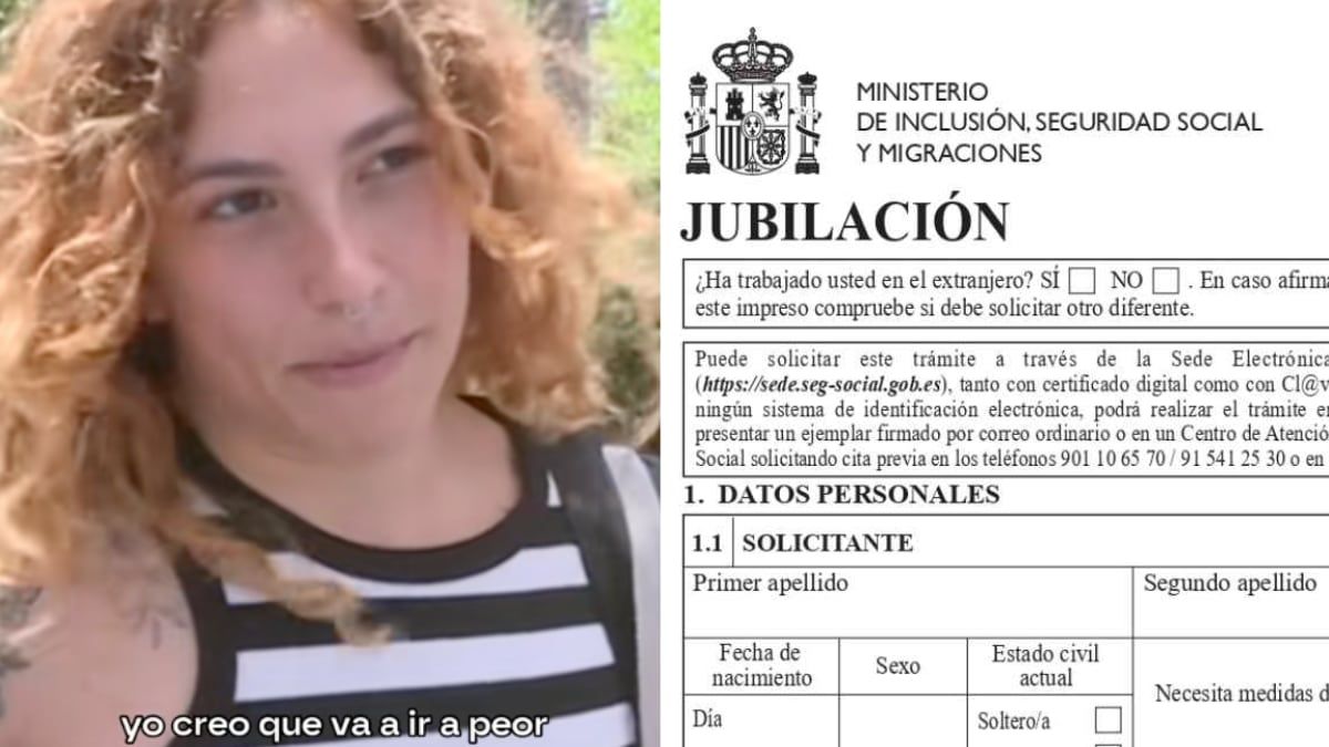 Una de las personas entrevistadas y un documento de la jubilación Una de las personas entrevistadas y un documento de la jubilación