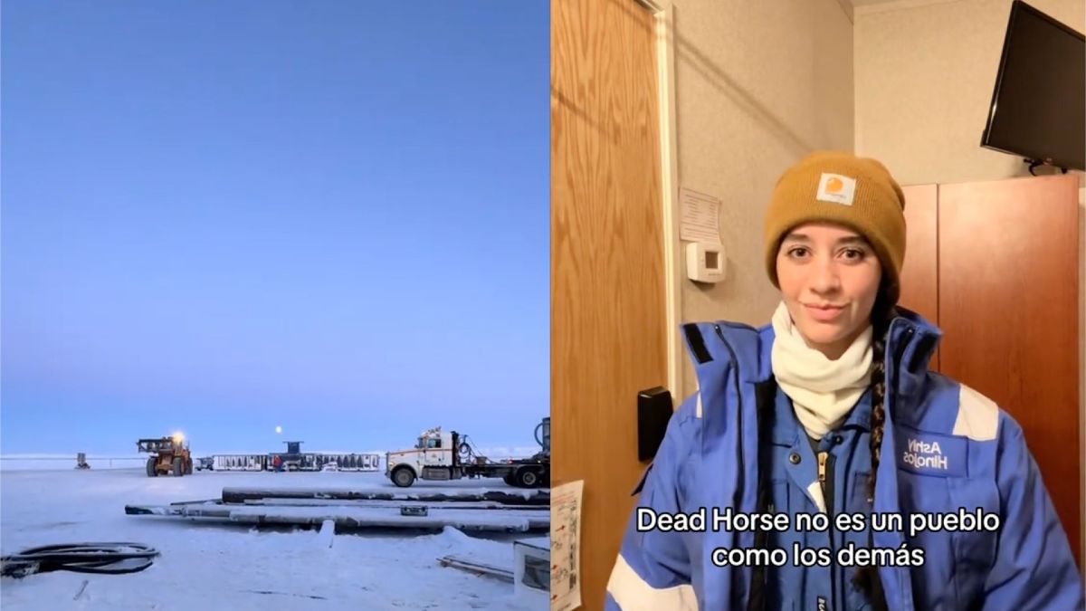 Una mexicana (27 años) enseña cómo es trabajar en una petrolera remota del Ártico a -50 grados: “no hay casas permanentes, ni escuelas, solo campamentos industriales” Ashly, en su trabajo