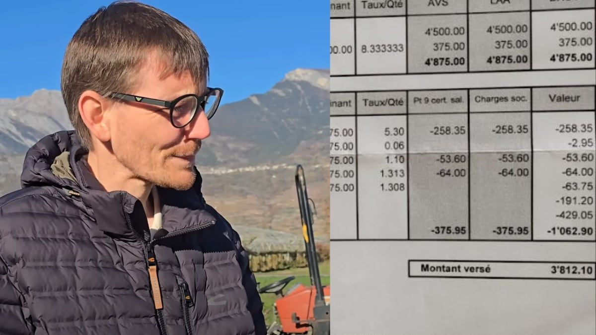 Una imagen del trabajador y de una nómina 